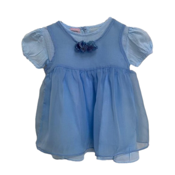 3/$15 Two Pc Toddler Girl's Top - Soft Blue 2T/3T - Picture 1 of 3
